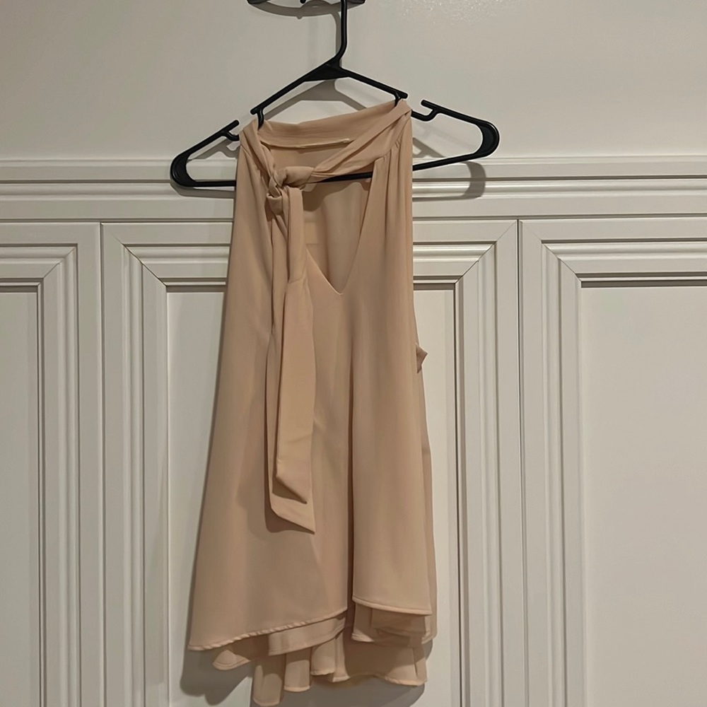 Caramela Peach Sleeveless Blouse Sz L